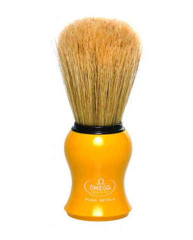 Omega | Boar Bristle Shaving Brush in Yellow