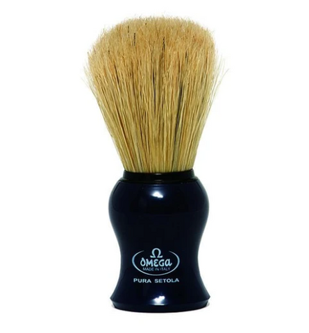 Omega | Boar Bristle Shaving Brush in Black