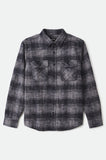 Brixton | Bowery Reserve Flannel in Black/ Gray Mix